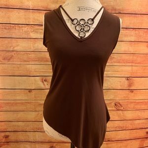 Brown sleeveless top